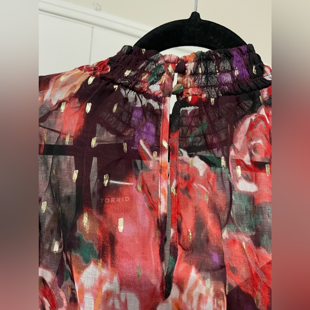 NWT Torrid Chiffon Midi Dress - Picture 5 of 8